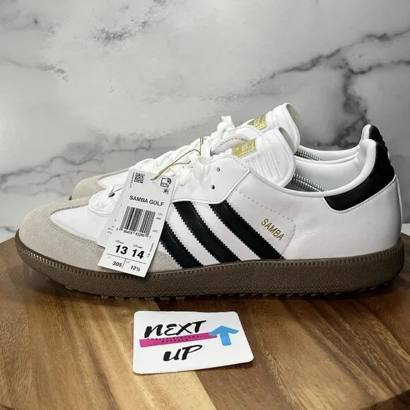 adidas gazelle silver green womens Blue Adidas Samba Golf Shoes- M's 11, W's 12.5 – Plum Garments